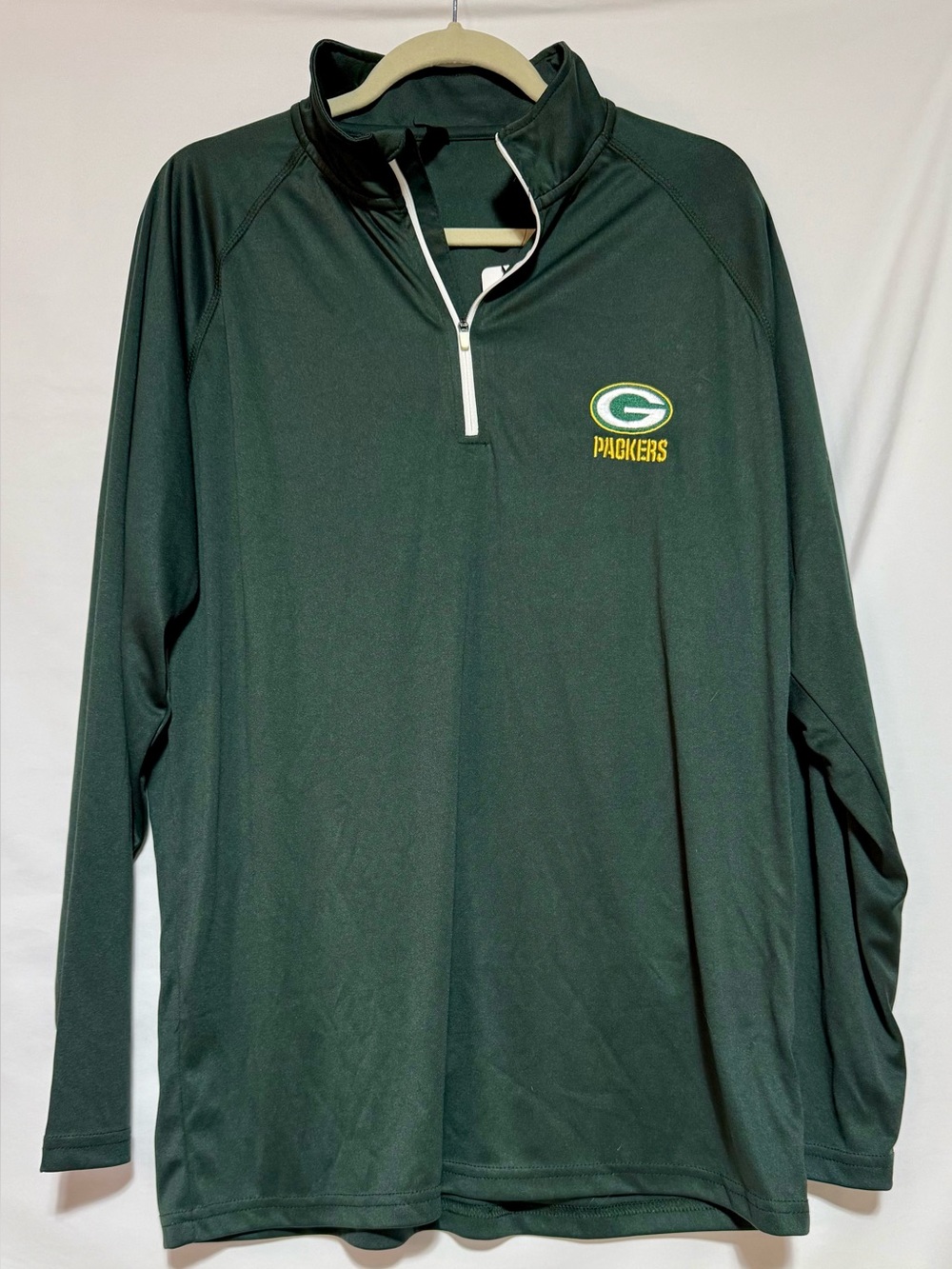 Green Bay Dunbrooke NFL 1/4 Zip Lightweight Pullover, Sz L, NWT